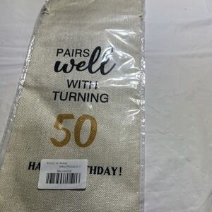 Gift Wine Bag 50 Years Old Birthday Decoration | Unisex NEW